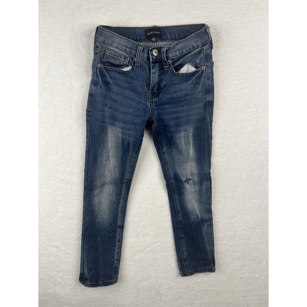 Project Civility Boys Girls Unisex Size 8 Blue Denim Jeans
